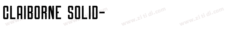 claiborne solid字体转换